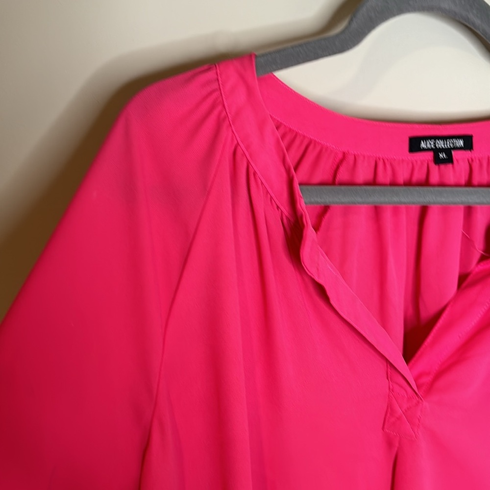 Alice Collection Pink Tunic Style Blouse - Picture 3 of 4